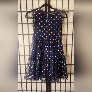 Three Pink Hearts Polka Dot Shine Dress (L)